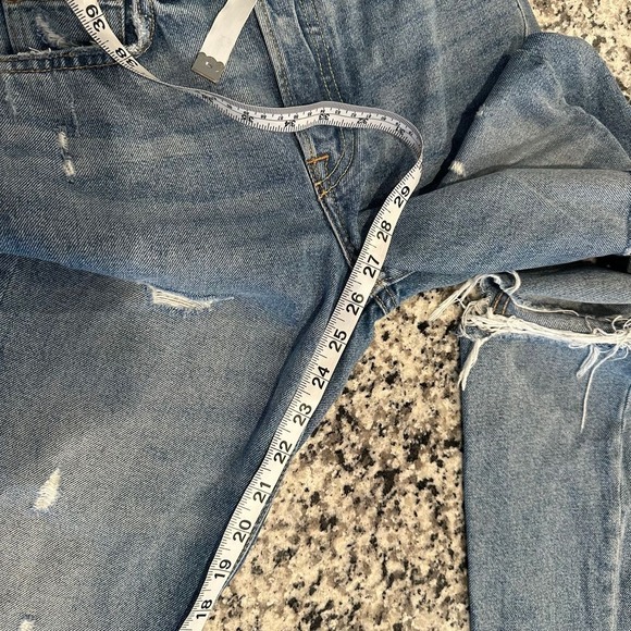 NWOT GRLFRND The Karolina Distressed A Little More Love Jeans Blue Size 24 - Picture 10 of 12